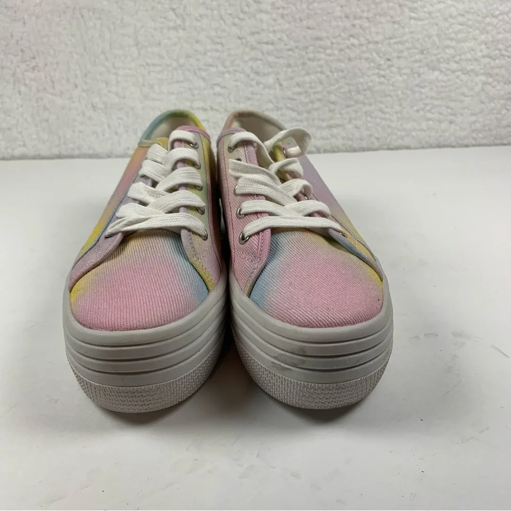 Steve Madden Womens Bobbi30 Platform Sneaker Tie Dye 7.5 M NWOB Flaw Scuffs 7137